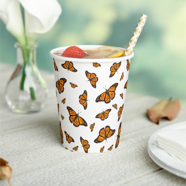 Monarch butterflies  paper cups (Insitu)