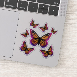 Monarch butterflies   purple pink butteries