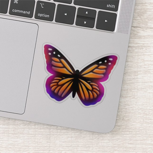 Monarch butterflies | purple pink butteries sticke (Detail)