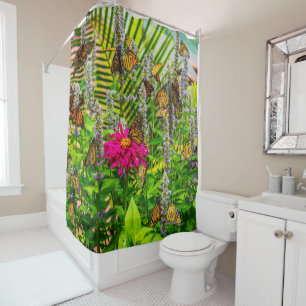 Monarch Butterflies Shower Curtain
