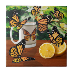Monarch Butterflies Tea Party Tile