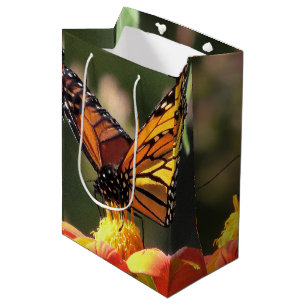 Monarch Butterflies Wildlife Flowers Floral Medium Gift Bag