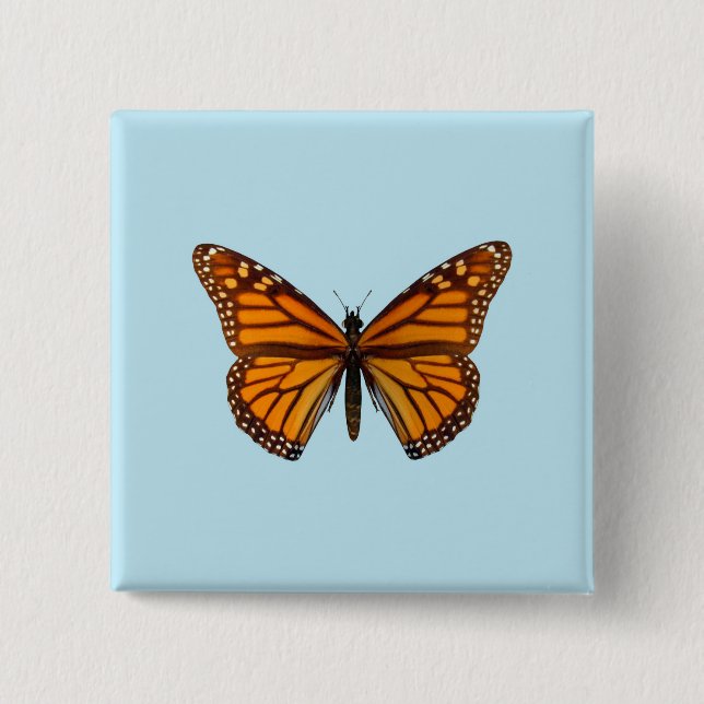 Monarch Butterfly 15 Cm Square Badge (Front)