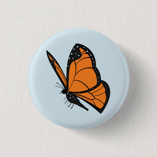 Monarch Butterfly 3 Cm Round Badge
