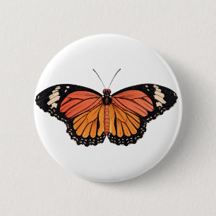 Monarch Butterfly 6 Cm Round Badge