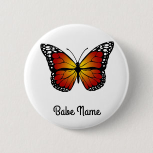 Monarch Butterfly 6 Cm Round Badge