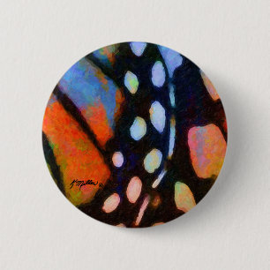 Monarch Butterfly 6 Cm Round Badge