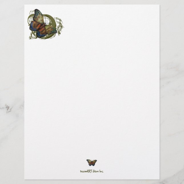 Monarch Butterfly 8.5" x 11" Letterhead (Front)