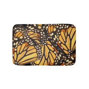 Monarch Butterfly Abstract Bath Mats