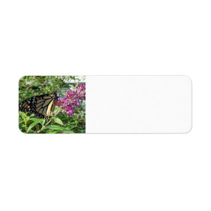 Monarch Butterfly address label