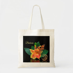 Monarch Butterfly and Canna Lily Tote Bag