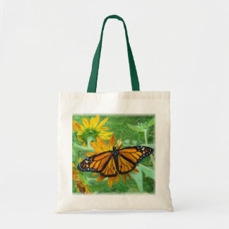 Monarch Butterfly and Sunflowers Tote Bag