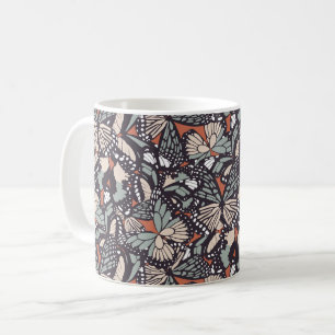 Monarch butterfly animal print coffee mug