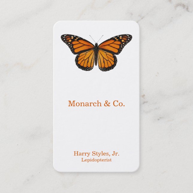 Monarch Butterfly Appointment Card (Front)