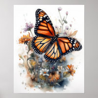 Monarch Butterfly Art Print Poster