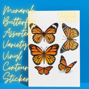 Monarch Butterfly Assorted Variety Vinyl Contour 