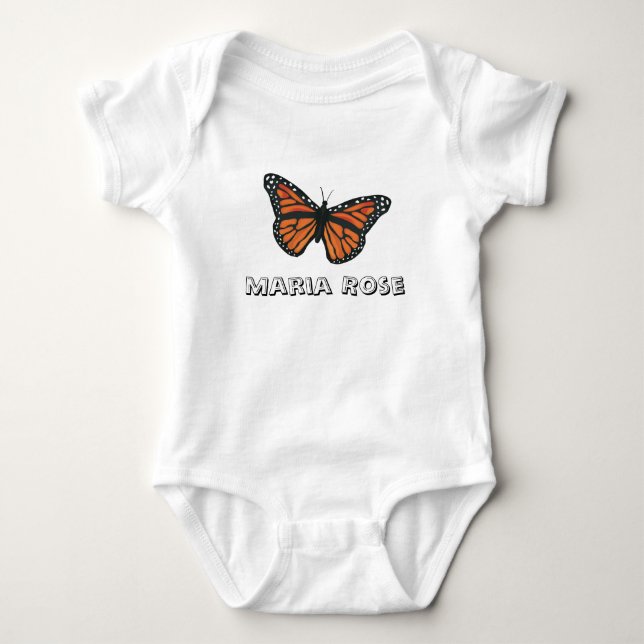 Monarch Butterfly Baby Jersey Bodysuit (Front)