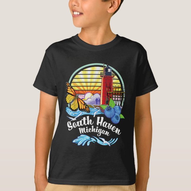 Monarch Butterfly Beach - South Haven Michigan Lig T-Shirt (Front)