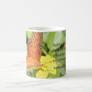 Monarch Butterfly, Bible Verse about hope & prayer Coffee Mug