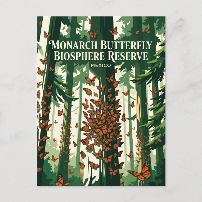 Monarch Butterfly Biosphere Reserve Mexico Postcard (Front)