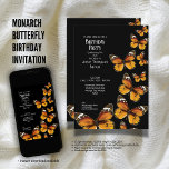 Monarch Butterfly Birthday Invitation<br><div class="desc">Flutter into a majestic celebration with our Monarch Butterfly Birthday Invitation. Featuring the graceful beauty of monarch butterflies,  this invitation is perfect for your special day. Customise with your party details for a personalised touch!</div>