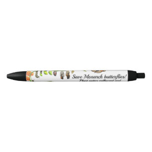 Monarch butterfly black ink pen