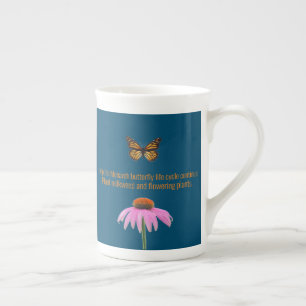 Monarch butterfly bone china mug