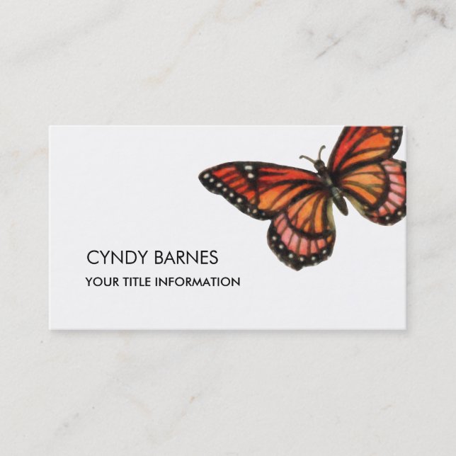Monarch Butterfly  Business Card (Front)