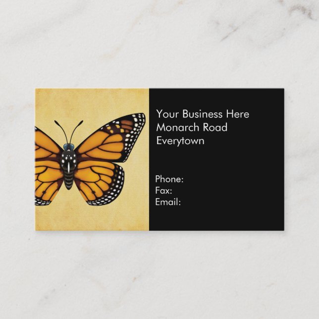 Monarch Butterfly Business Card (Front)