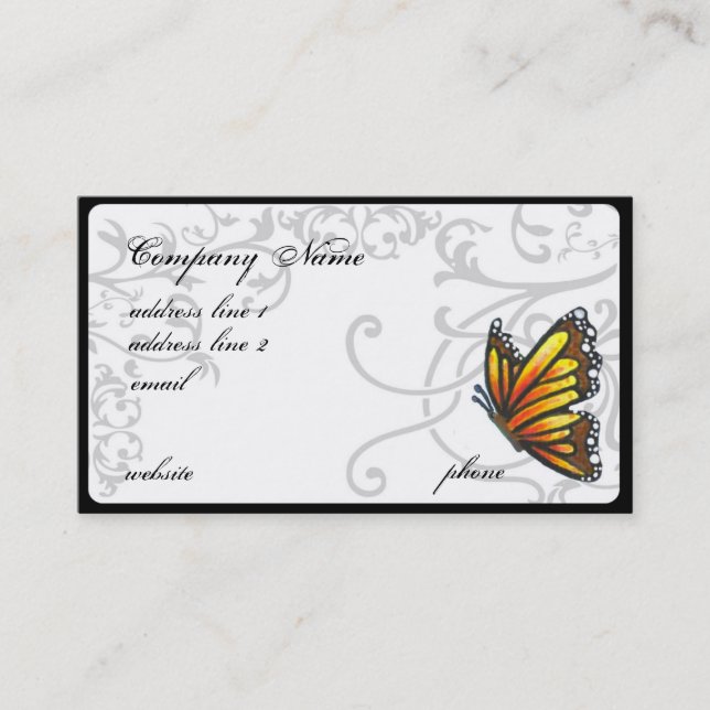 Monarch Butterfly business card (Front)