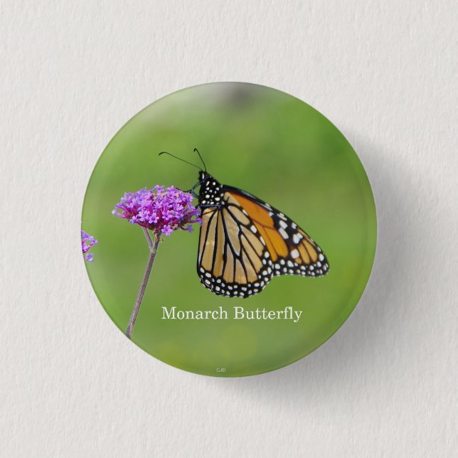 Monarch Butterfly buton 3 Cm Round Badge (Front)