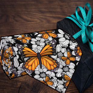 Monarch Butterfly Butterflies Flowers Floral Neck Tie