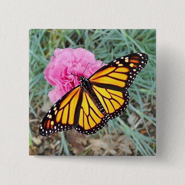 Monarch Butterfly Button (Front)