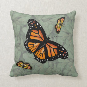MONARCH BUTTERFLY by Slipperywindow Cushion