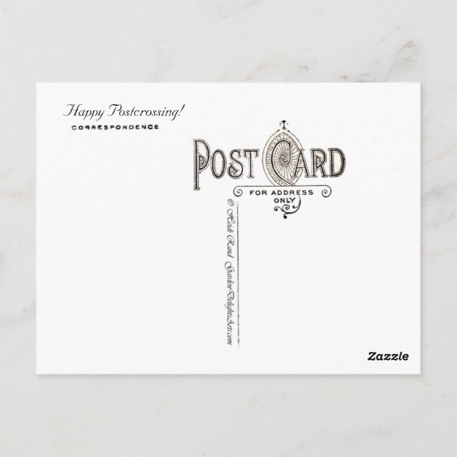 Monarch butterfly & California poppy - Postcard (Back)