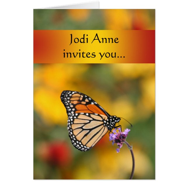 Monarch Butterfly Card (Front)