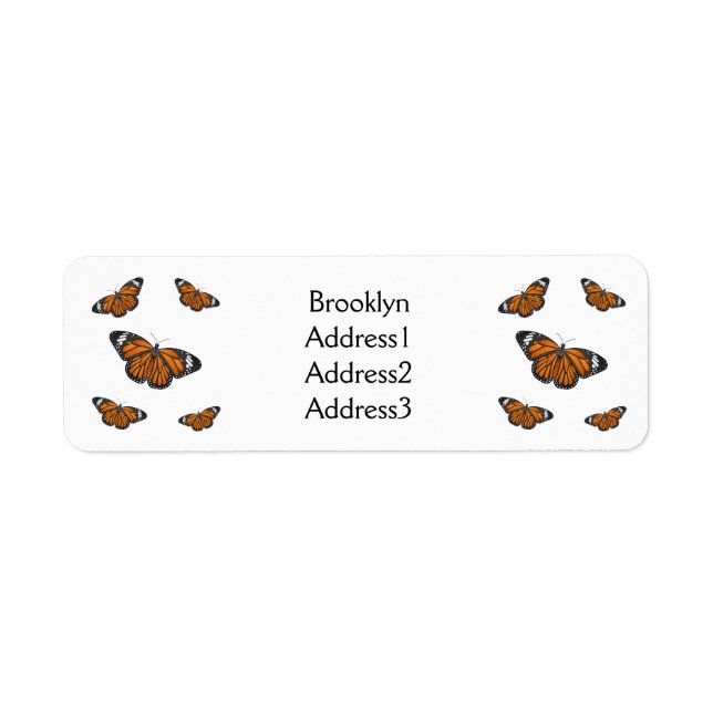 Monarch butterfly cartoon illustration (Front)