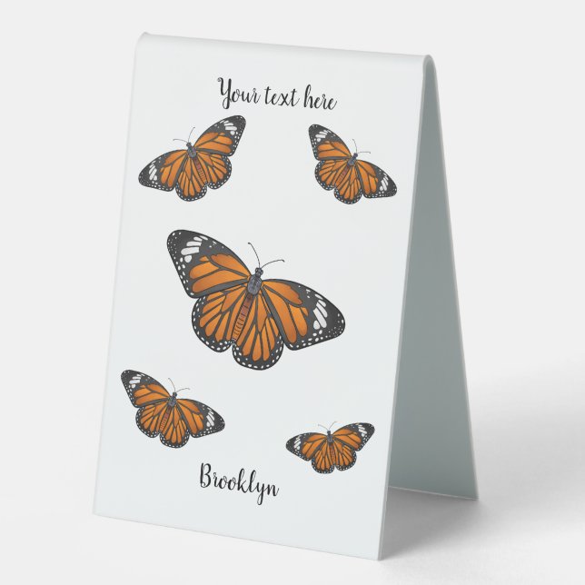 Monarch butterfly cartoon illustration  (Front)