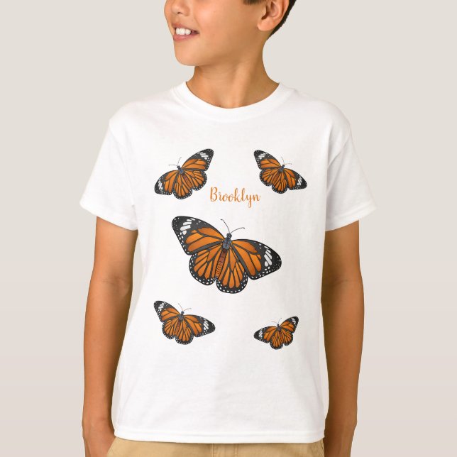Monarch butterfly cartoon illustration  T-Shirt (Front)