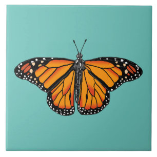 Monarch butterfly ceramic tile