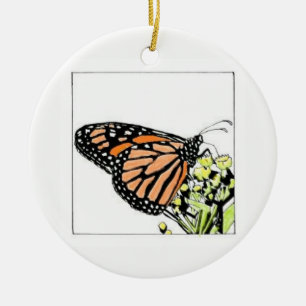 Monarch Butterfly Ceramic Tree Decoration