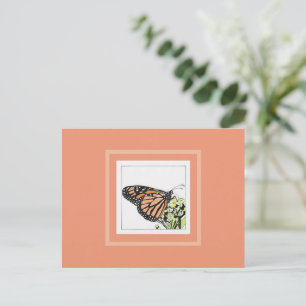 Monarch Butterfly (Colourized) Postcard