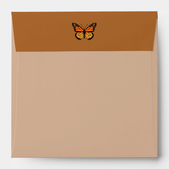Monarch Butterfly Colours Envelope (Back (Top Flap))