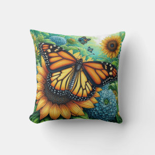 Monarch butterfly cushion