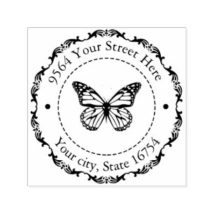 Monarch Butterfly,Custom Address Self-inking Stam Self-inking Stamp