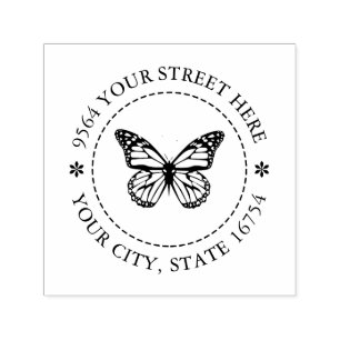 Monarch Butterfly,Custom Address  Self-inking Stam Self-inking Stamp
