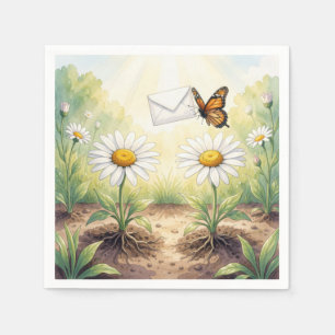 Monarch Butterfly Delivering Mail Napkin