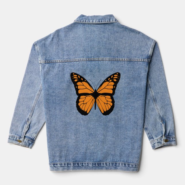 MONARCH BUTTERFLY Denim Jean Jacket (Back)