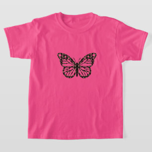 Monarch Butterfly Design - Girls' Basic T-Shirt