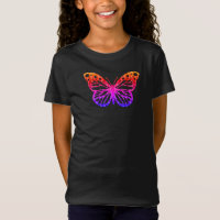 Monarch Butterfly Design - Girls' Fine Jersey T-Sh